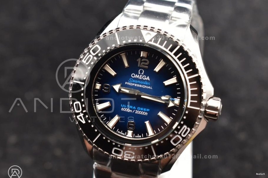 1:1 Black Edition SS TF Seamaster on A2824 Ceramic Blue Bezel Bracelet Best Dial Deep 6000M SS Ultra 0103